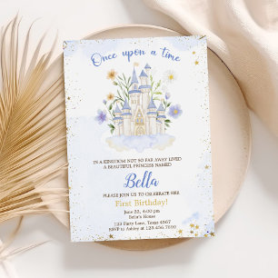 First Ever A Princess Castle 1st Birthday Party Invitation
