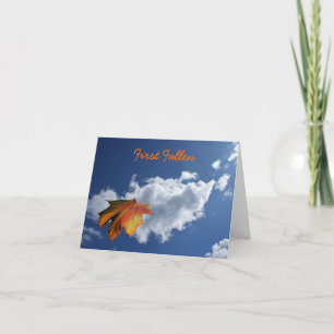 First Fallen Poetry Greeting Card