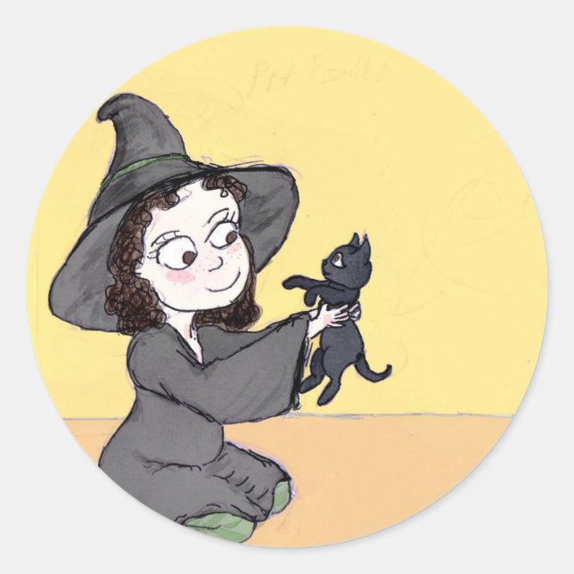 First Familure-Tails&Tots Poster Postcard Classic Round Sticker (Front)