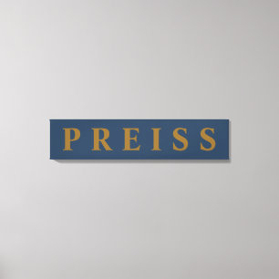 First/Family/Last Name Canvas Print