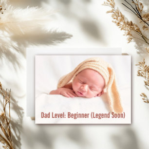 First Father’s Day Baby Sentimental Message Custom Card