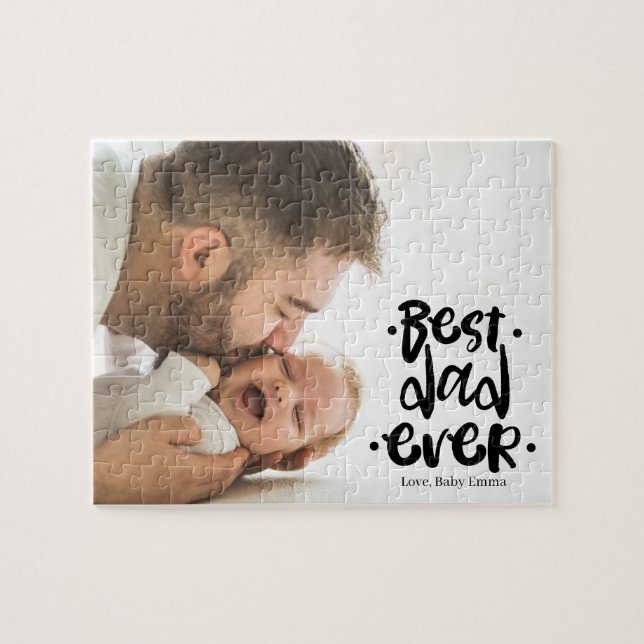 First Father’s Day Custom Photo Gift From Baby  Jigsaw Puzzle (Horizontal)