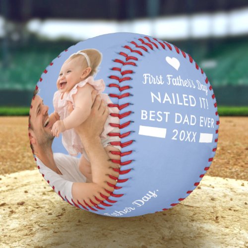 First Father’s Day Nailed It Keepsake Customizable Baseball
