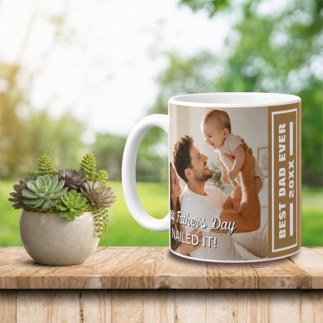 First Father’s Day Nailed It Keepsake Customizable Coffee Mug (Creator Uploaded)