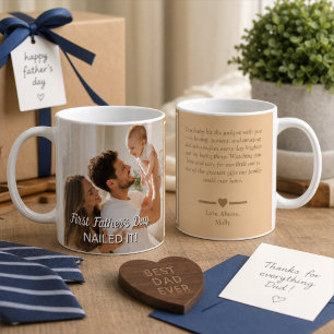 First Father’s Day Nailed It Keepsake Customizable Coffee Mug
