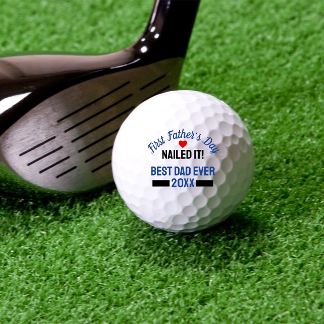 First Father’s Day Nailed It Keepsake Customizable Golf Balls (Creator Uploaded)