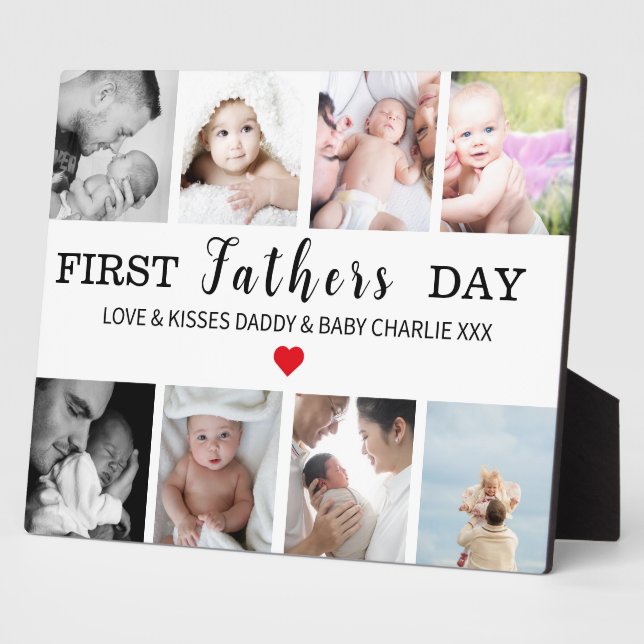 First Father’s Day Photo Collage Plaque | Daddy’s  (Side)