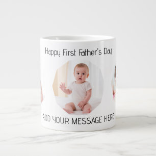 First Father’s Day Photo Giant Coffee Mug
