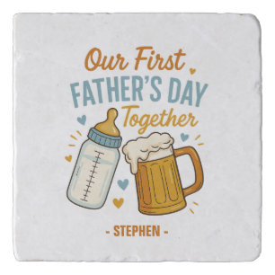 First Father’s Day Together – Beer & Baby Bottle Trivet