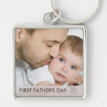 First Fathers Day 2022  Custom Dad and Baby Photo Keychain
