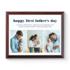 First Father's Day 3 Photo Collage Plaque
