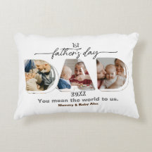 First Father's Day 3 Photos Collage