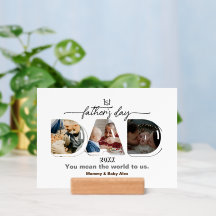 First Father's Day 3 Photos Collage Plaque