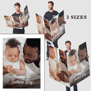 First Father's Day 4-Photo Oversized Card