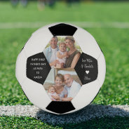 First Fathers Day As Papa 2 Photo Personalized Soccer Ball at Zazzle