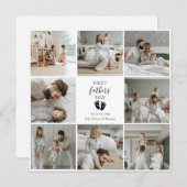 First Father's Day – Baby Footprints & Blue Hearts (Front/Back)