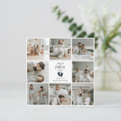 First Father's Day – Baby Footprints & Blue Hearts (Standing Front)