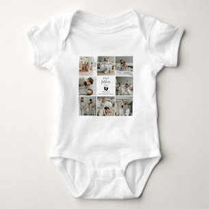 First Father's Day – Baby Footprints & Blue Hearts Baby Bodysuit