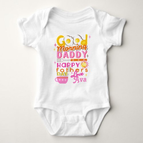 First Fathers day Baby Girl Retro Shirt
