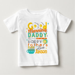 First Fathers Day Baby Tshirt Retro