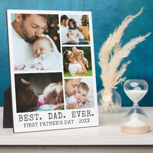First Fathers Day BEST DAD EVER Photo Collage Plaque