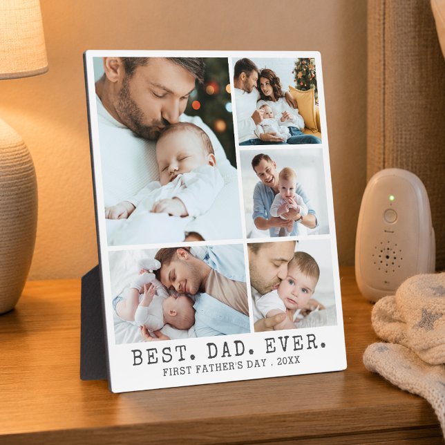 First Fathers Day BEST DAD EVER Photo Collage Plaque (Creator Uploaded)