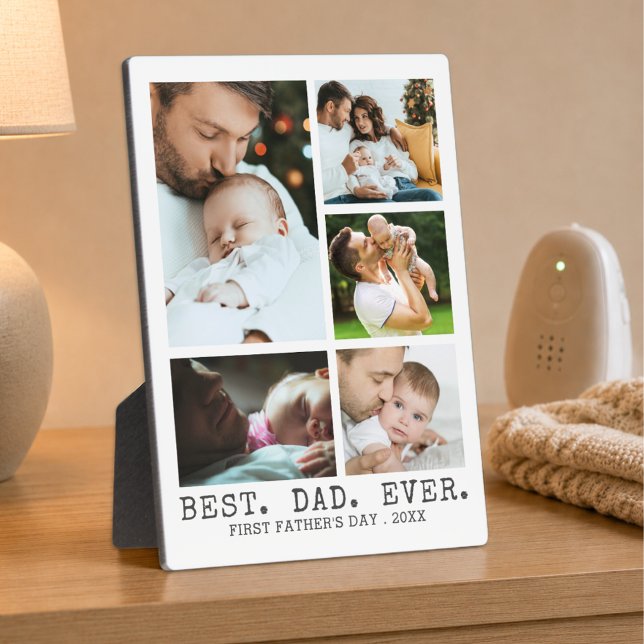 First Fathers Day BEST DAD EVER Photo Collage Plaque (Creator Uploaded)