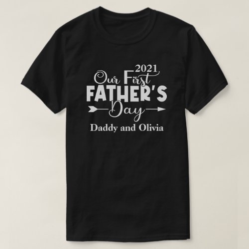 First Fathers Day Black Mens T_Shirt