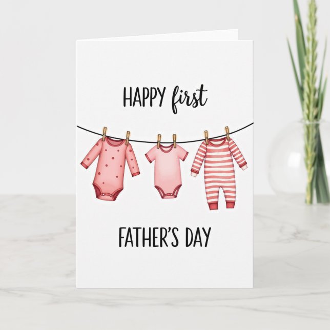 First Fathers Day Clothesline Card (Front)