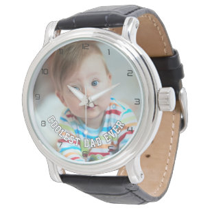 First Fathers Day Coolest Dad Ever Baby Photo Cool Watch