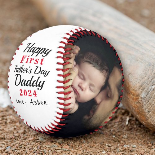 First Fathers Day Custom 2_Photo Keepsake Baseball