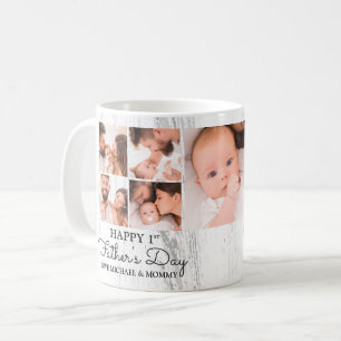 First Fathers Day Dad Baby Photo Collage Coffee Mug