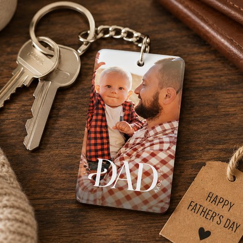 First Father's Day Dad Keychain