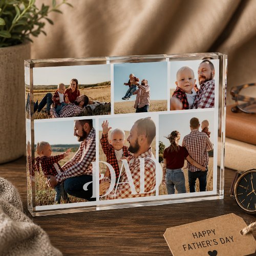 First Father's Day Dad Photo Block