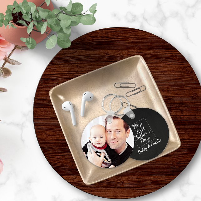 First Fathers Day Daddy and Me Chalkboard Keychain (First Father's Day Keychain)