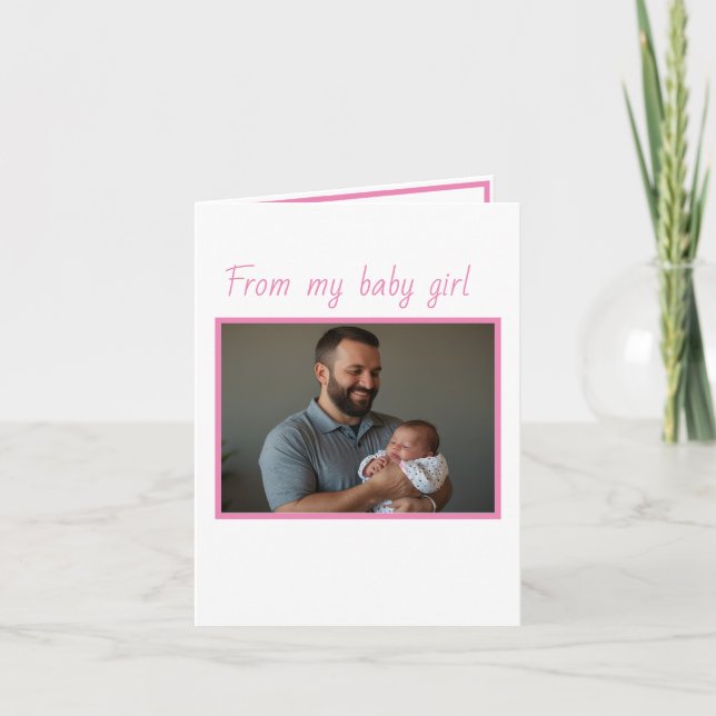 first. father's day daughter Folded Greeting Ca.rd Card (Front)