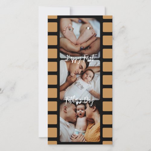 First Fathers Day Film Strip Photo Grid New Dad