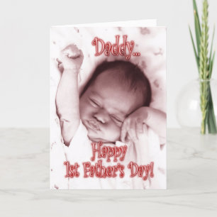 First Father's Day from Daughter - Stretching Girl Card