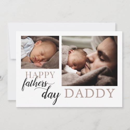 First Fathers Day From New Baby Photo Holiday Card