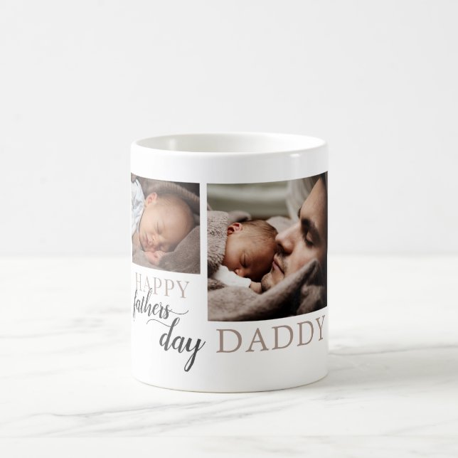  First Fathers Day From New Baby Photo Mug (Center)