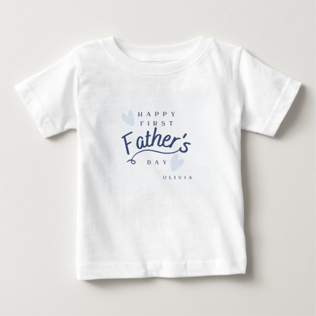 First Father's Day Gift from Baby - Personalized  T-Shirt (Front)