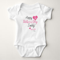 First Father's Day Gift Pink Baby Girl Daughter Baby Bodysuit First Father's Day Gift Pink Baby Girl Daughter Baby Bodysuit