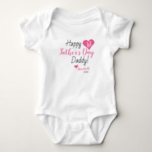 First Father's Day Gift Pink Baby Girl Daughter Bodysuit