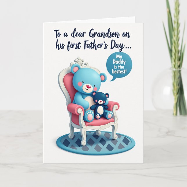 First Fathers Day Grandson Card (Front)