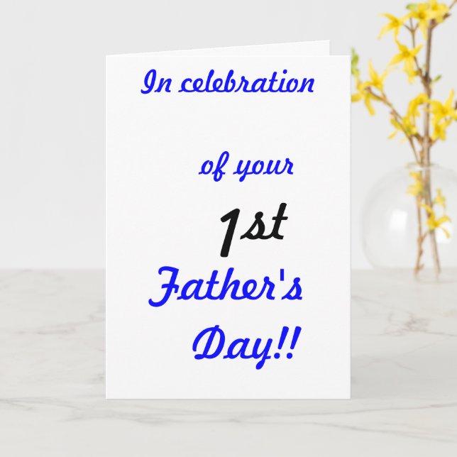 First Father's Day Greeting Card (Yellow Flower)