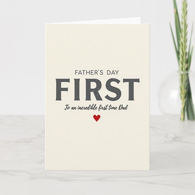 First Fathers Day Heart Card (Front)