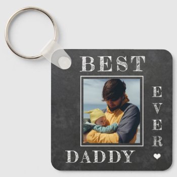 First Fathers Day New Dad Photo Keychain by invitations_kits at Zazzle