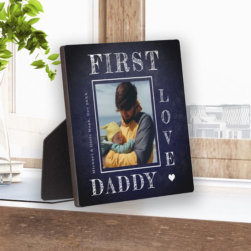 First Fathers Day new daddy photo personalized Plaque