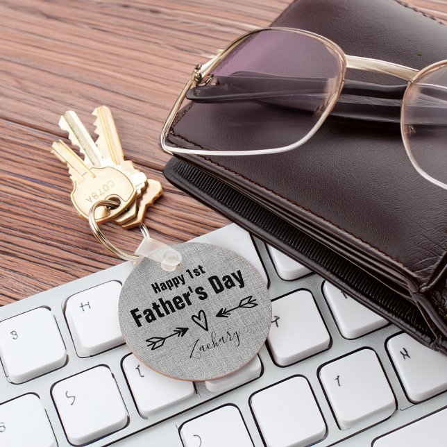 First Father's Day Personalized Keychain (First Father's Day Personalized Keychain)