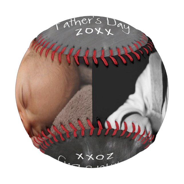 First Fathers Day Personalized One Of A Kind Baseball (Front)